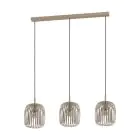 Eglo Pendelleuchte Romazzina Stahl Geschliffen | IP20 - Geeignet für 3x E27 